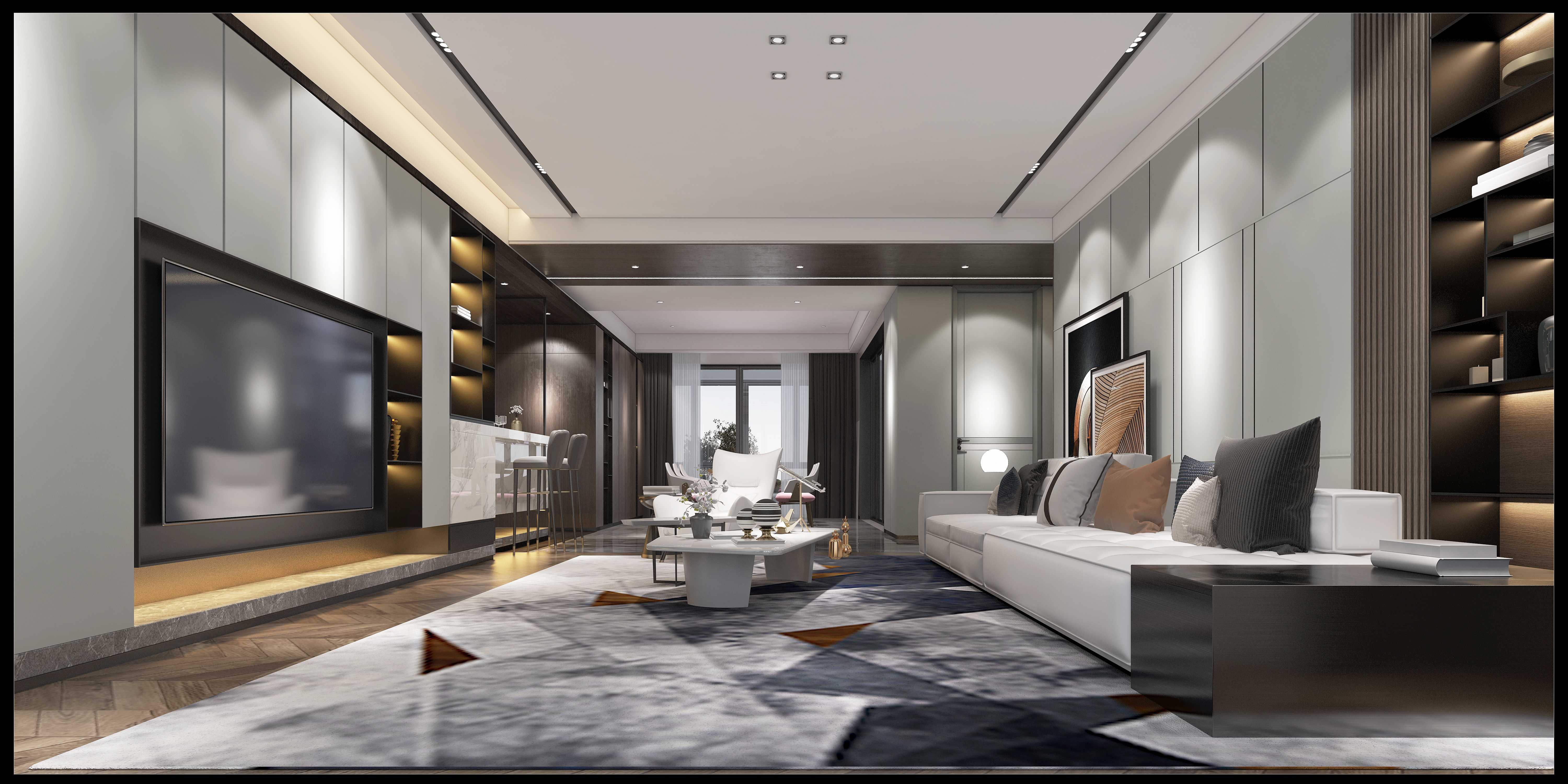 貝加爾灰+花火菲絲裝修風(fēng)格全屋定制效果圖