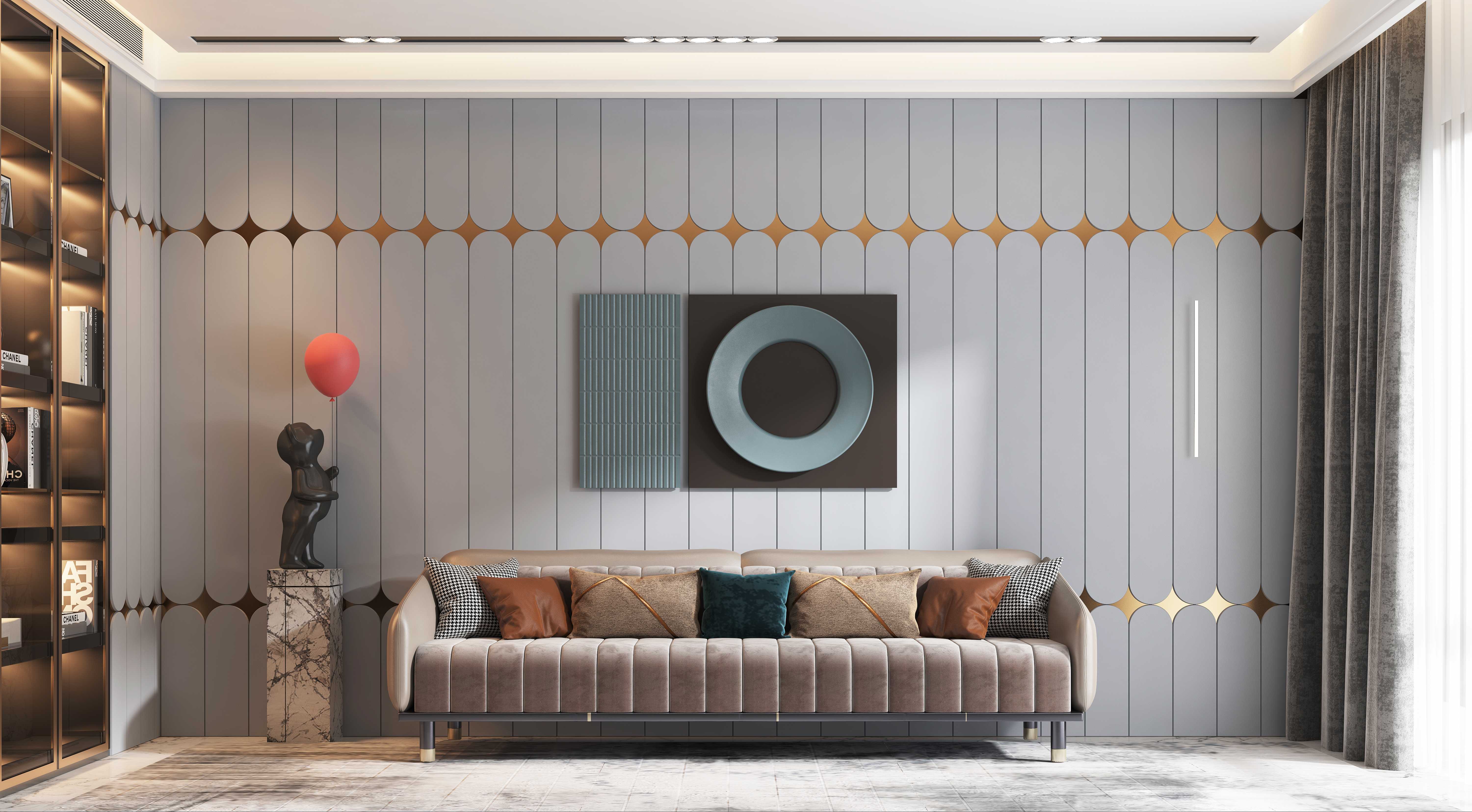 貝爾加灰+金屬色裝修風(fēng)格全屋定制效果圖